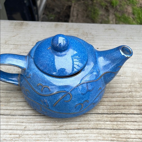 Pier 1 Other - Blue Ceramic Teapot
